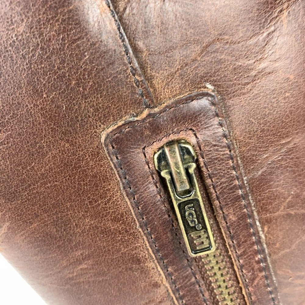 Ugg Brown Leather Knee-High Boots - Picture 16 of 16